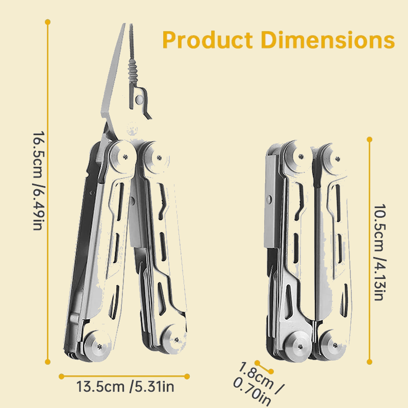 12-in-1 Multitool Pliers Stainless Steel 9