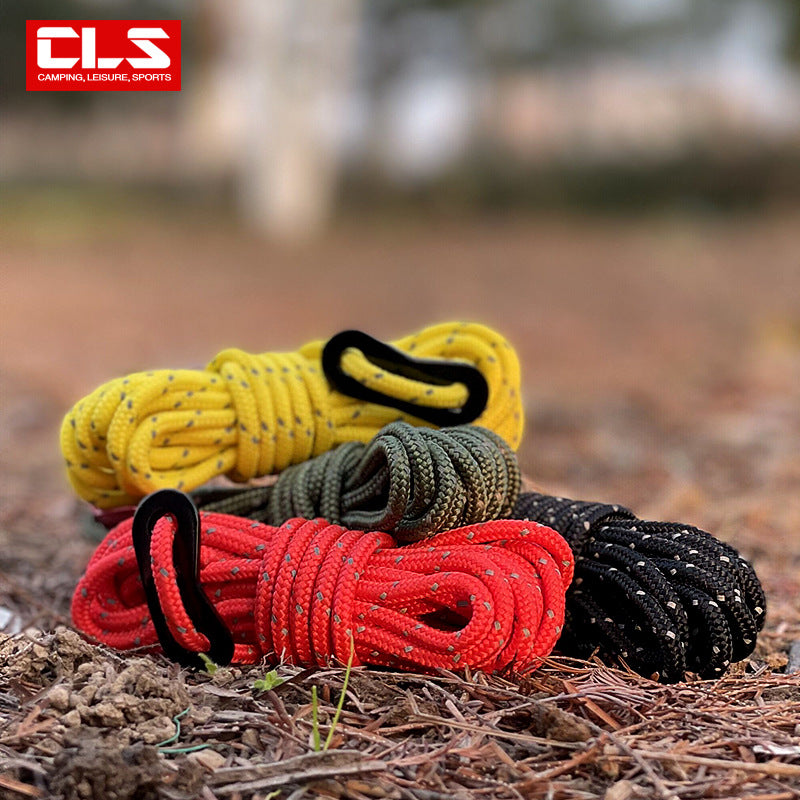 Reflective Tent Guy Ropes with Windproof Buckles for Camping