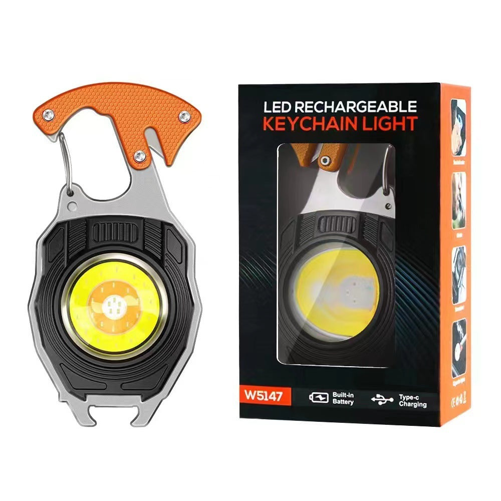 Multifunctional LED Keychain Work Light with Rechargeable Lighter