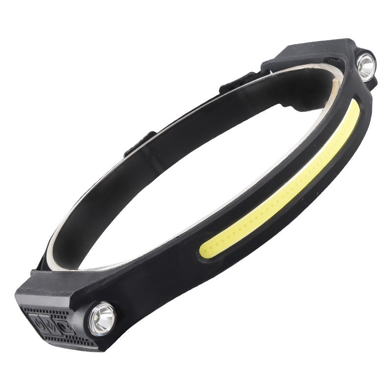 Induction COB Headlamp USB Charging Dual Light Source Night Running Headlamp Outdoor Mountaineering Field Camping Induction Headlamp