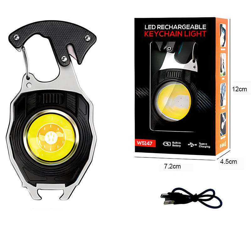 Multifunctional LED Keychain Work Light with Rechargeable Lighter