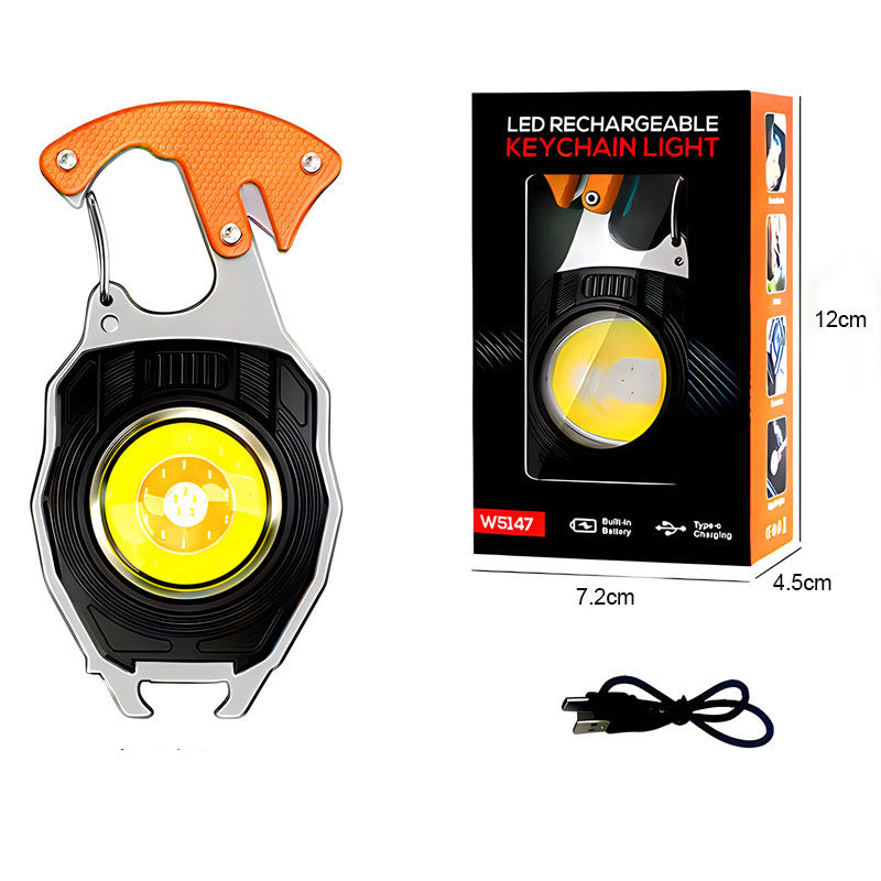Multifunctional LED Keychain Work Light with Rechargeable Lighter