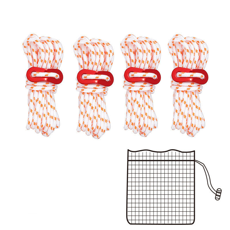 Reflective Tent Guy Ropes with Windproof Buckles for Camping