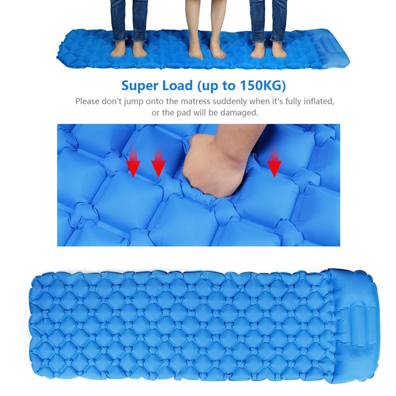 Insulated Inflatable Camping Sleeping Pad and Air Mattress