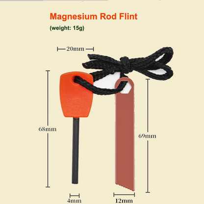 Magnesium Flint Fire Starter orange
