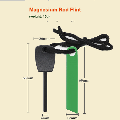 Magnesium Flint Fire Starter green