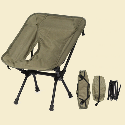 Super Light Folding Camping Chair on tan background