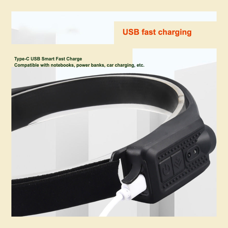 USB Rechargeable LED Headlamp USB fast charging