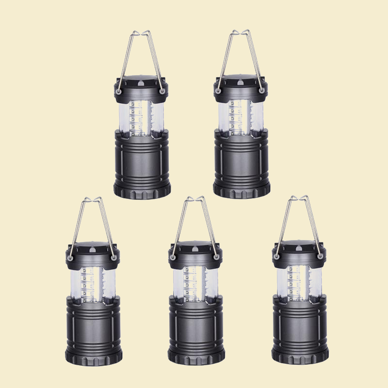 30 LED Collapsible Camping Lantern set of five