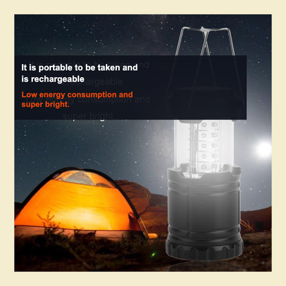 30 LED Collapsible Camping Lantern portable rechargeable