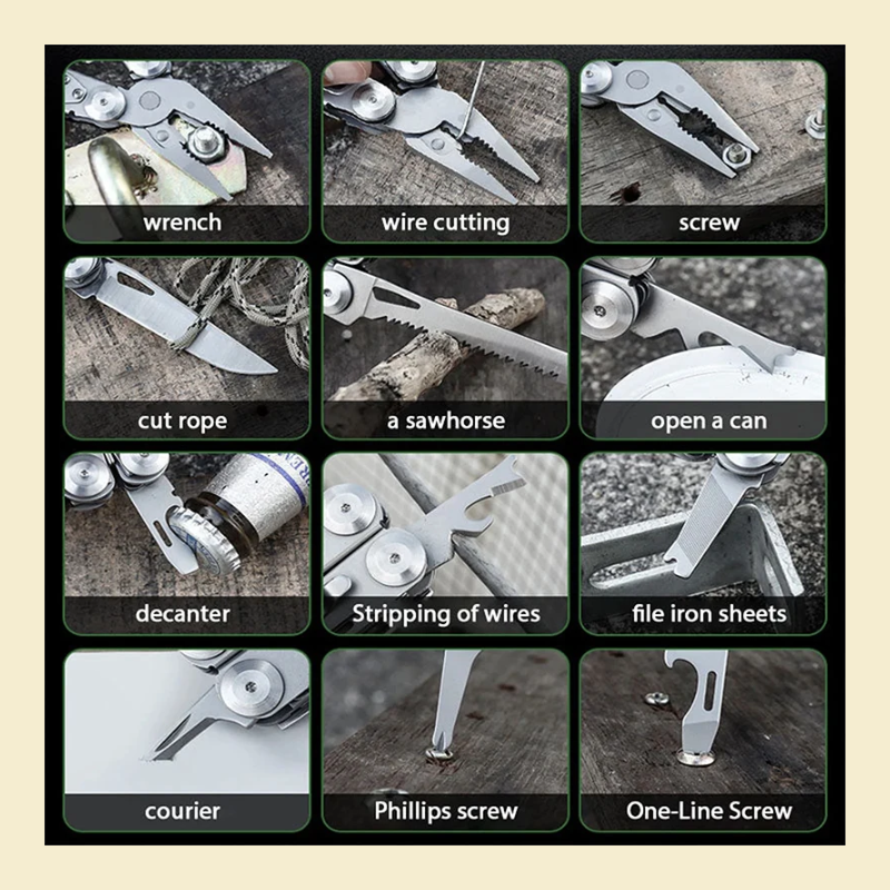 12-in-1 Multitool Pliers Stainless Steel 4