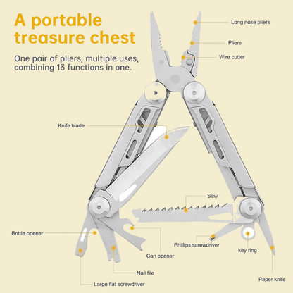 12-in-1 Multitool Pliers Stainless Steel 8
