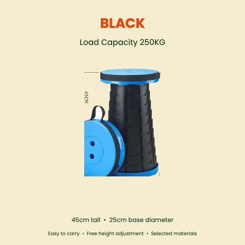 Heavy-Duty 400lb Folding Stool - Black variant spec