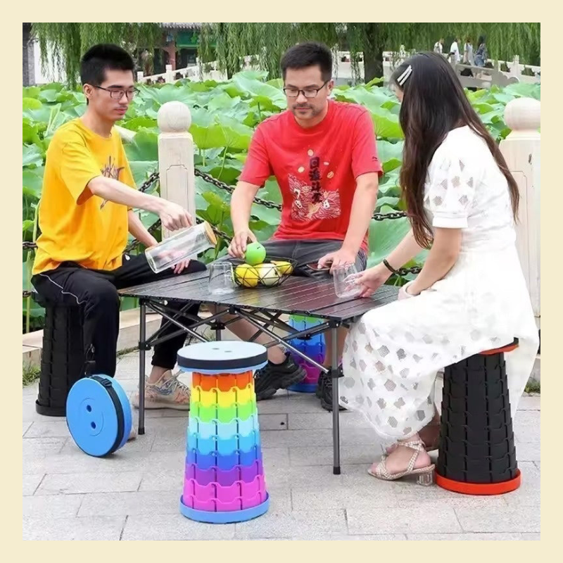 Heavy-Duty 400lb Folding Stool group outdoor use