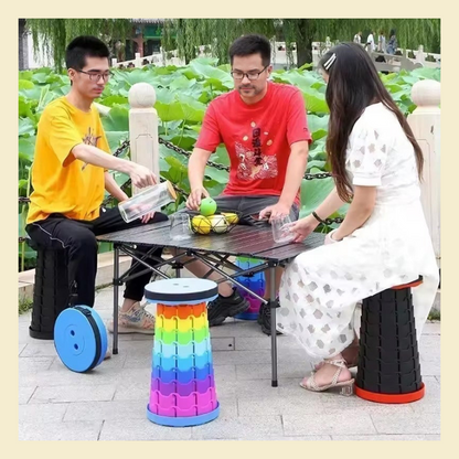 Heavy-Duty 400lb Folding Stool group outdoor use