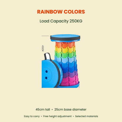 Heavy-Duty 400lb Folding Stool - Rainbow variant spec