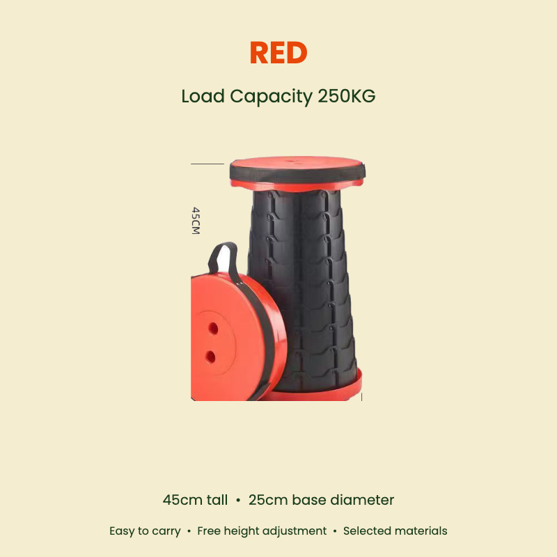 Heavy-Duty 400lb Folding Stool - Red variant spec