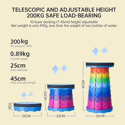 Heavy-Duty 400lb Folding Stool size comparison