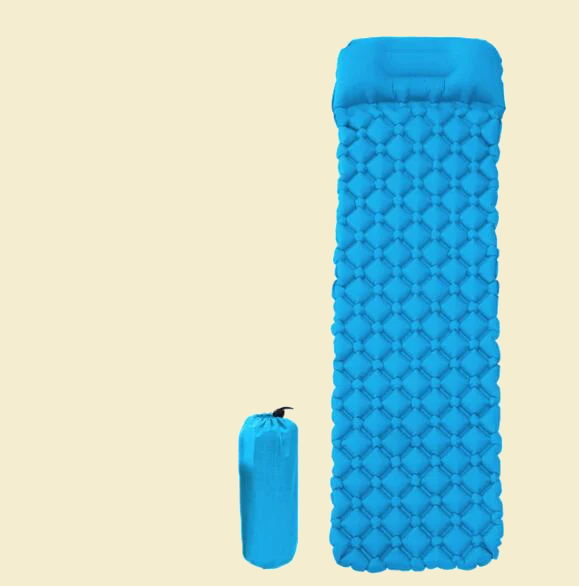 Insulated Camping Sleeping Pad light blue