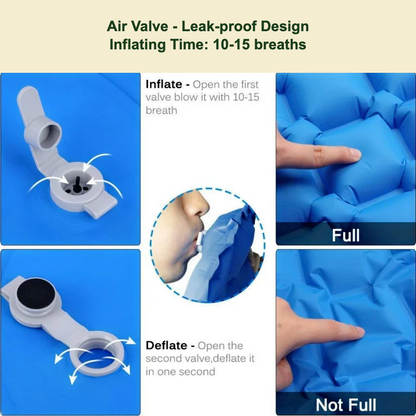 Insulated Camping Sleeping Pad air valve design