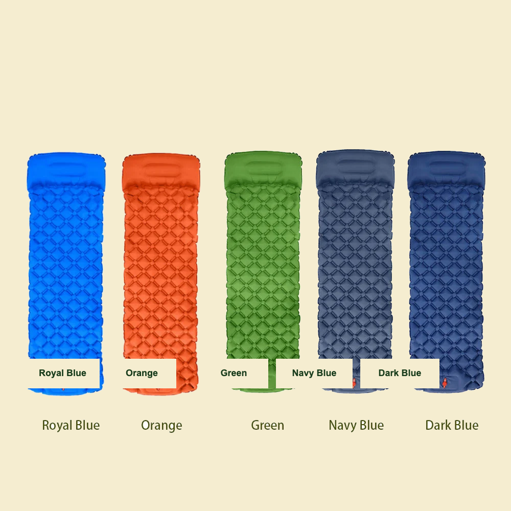Insulated Camping Sleeping Pad color options