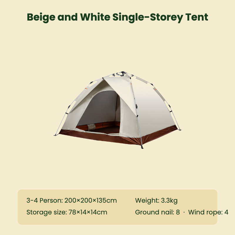 Quick-Setup Waterproof Camping Tent product photo on tan background 1