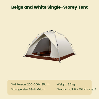 Quick-Setup Waterproof Camping Tent product photo on tan background 1
