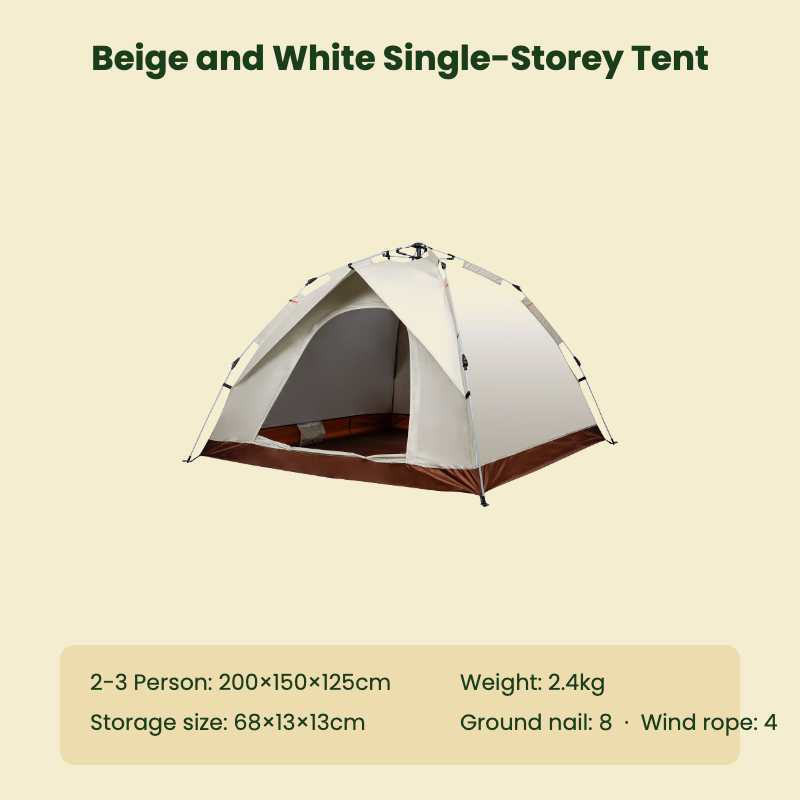 Quick-Setup Waterproof Camping Tent product photo on tan background 2
