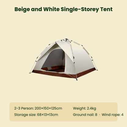 Quick-Setup Waterproof Camping Tent product photo on tan background 2