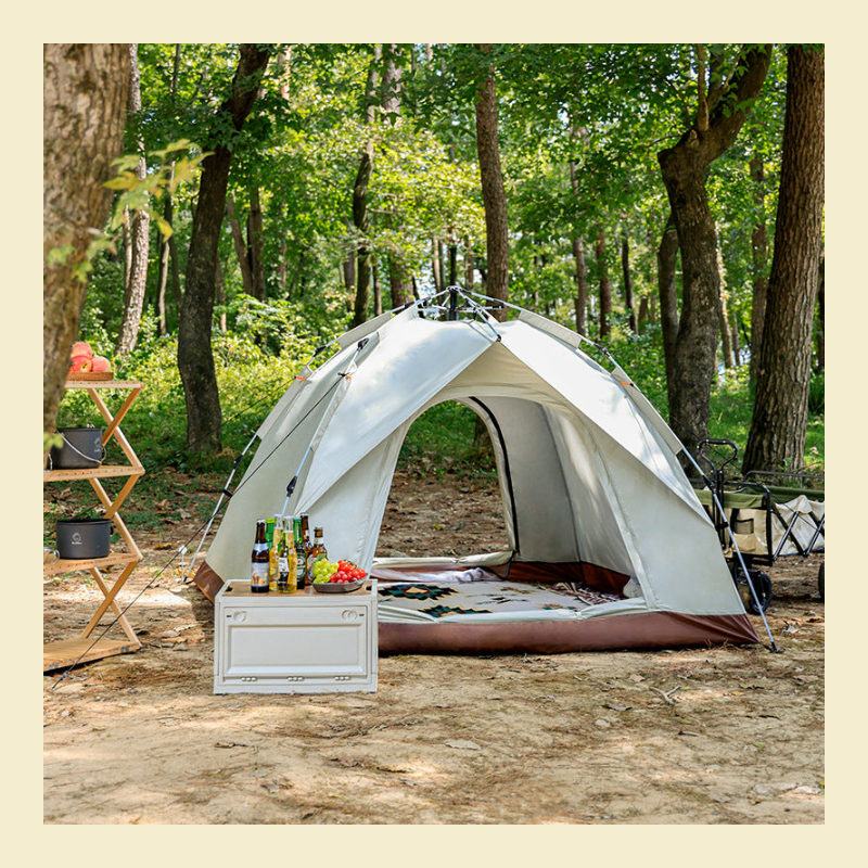 Quick-Setup Waterproof Camping Tent product photo on tan background 4