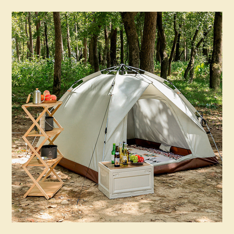 Quick-Setup Waterproof Camping Tent product photo on tan background 5