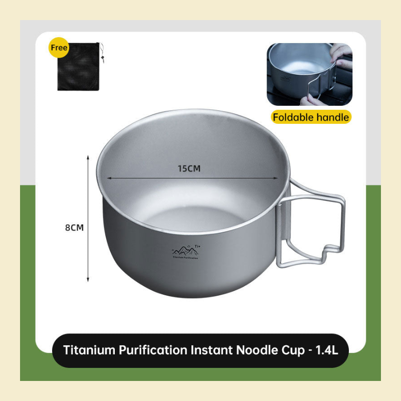 Titanium Alloy Camping Pot detail view